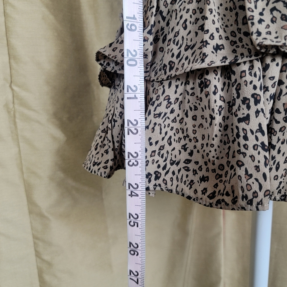 Leopard Print Ruffled Tube Top - Picture 6 of 9